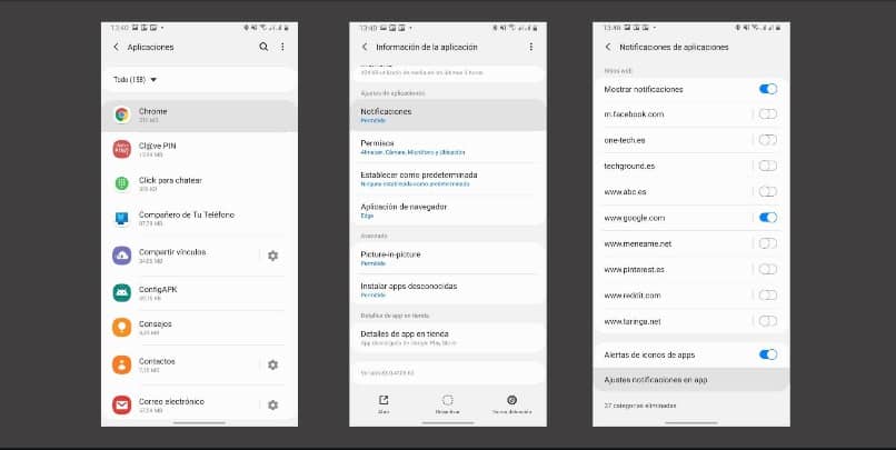 pantalla para desactivar notificaciones en movil