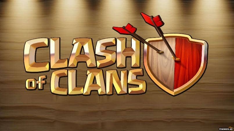 clash of clans nombre con escudo y flechas