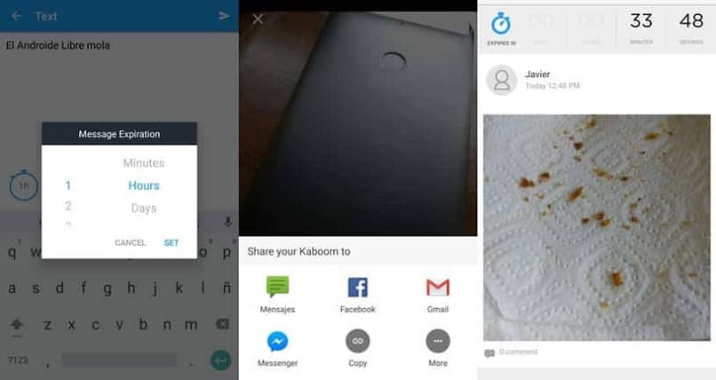pasos a seguir para destruir mensajes