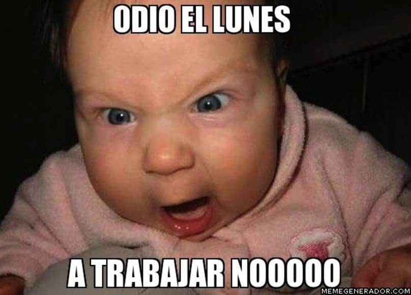 molesta trabajar los lunes