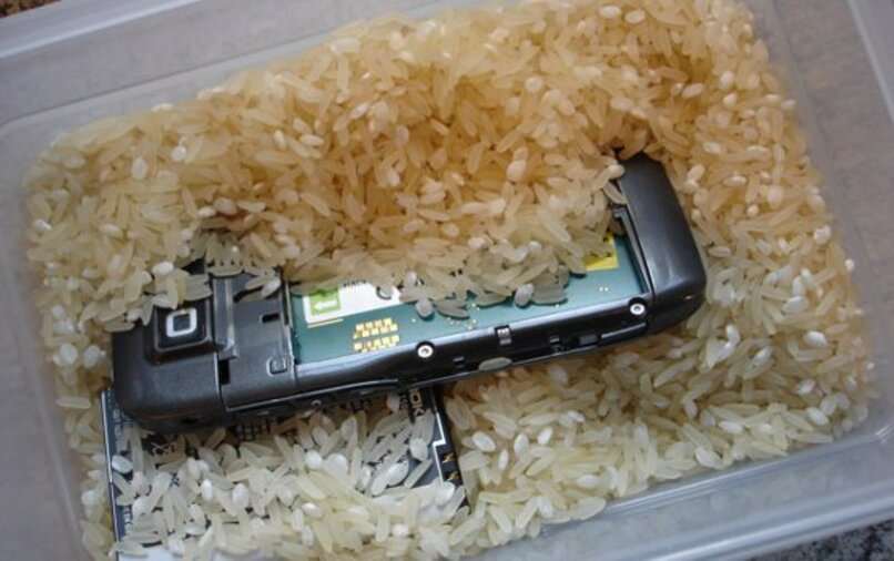 telefono mojado no enciende