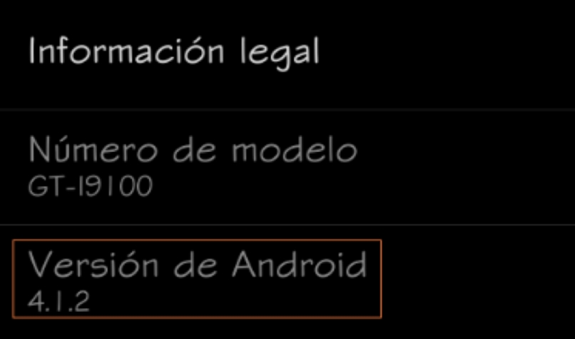 ver version dispositivo android