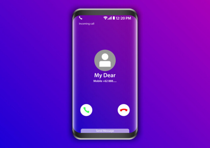 llamada entrante en smartphone