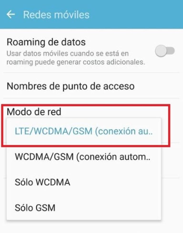Cómo activar la red 4G de
