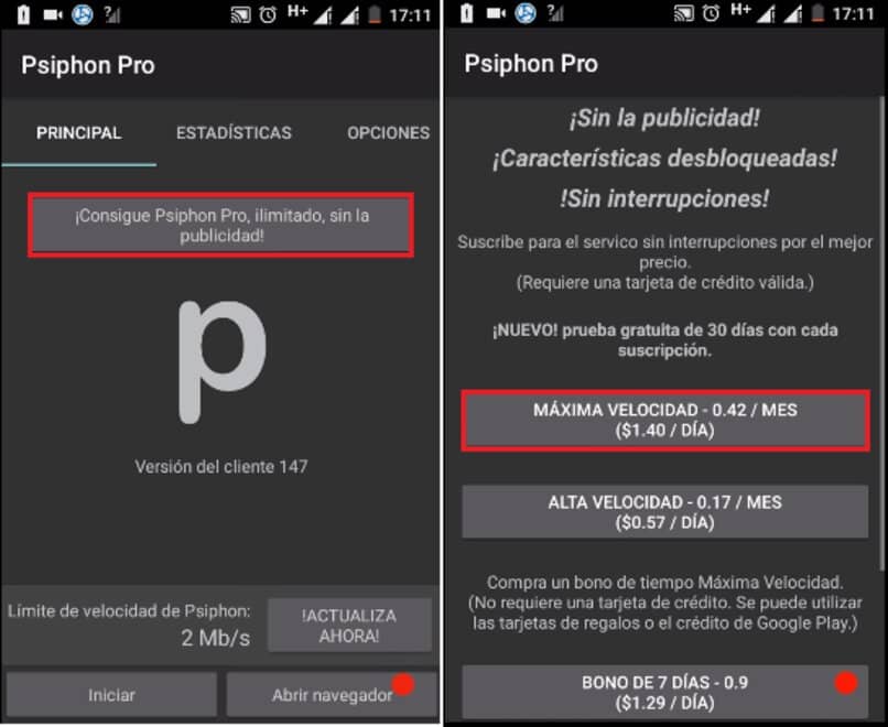 caracteristicas desbloqueadas interrupciones publicidad