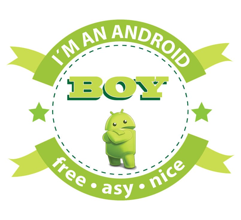 insignia de android boy