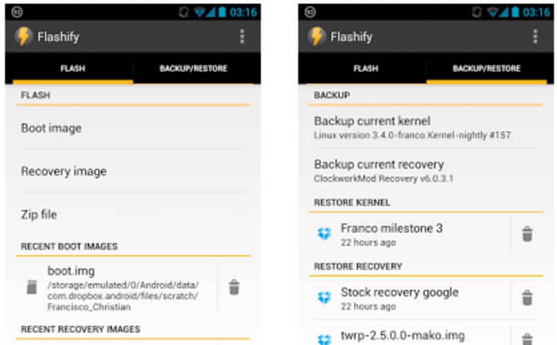 proceso de flahear el movil