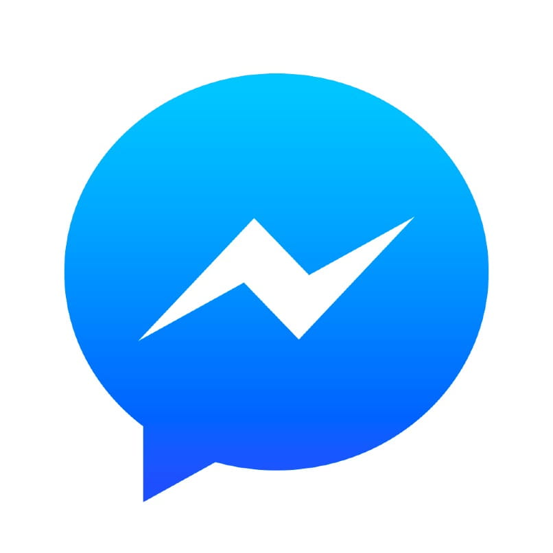 icono facebook messenger fondo blanco