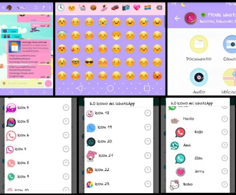 emojis llamadas videos ubicaciones