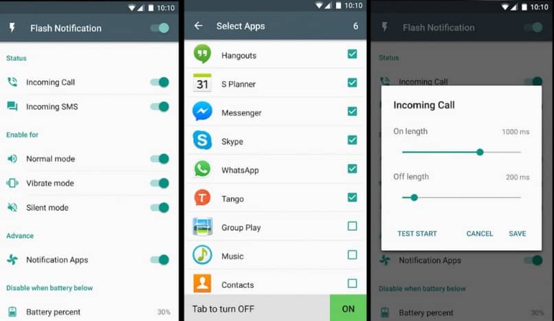 aplicacion notificacion flash