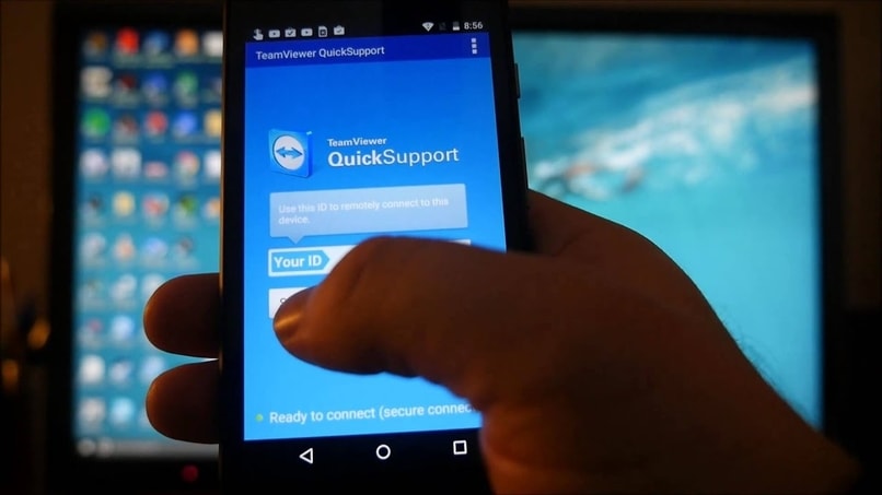 ingresando a teamviewer en android