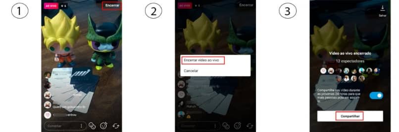 cerrar video live stories instagram