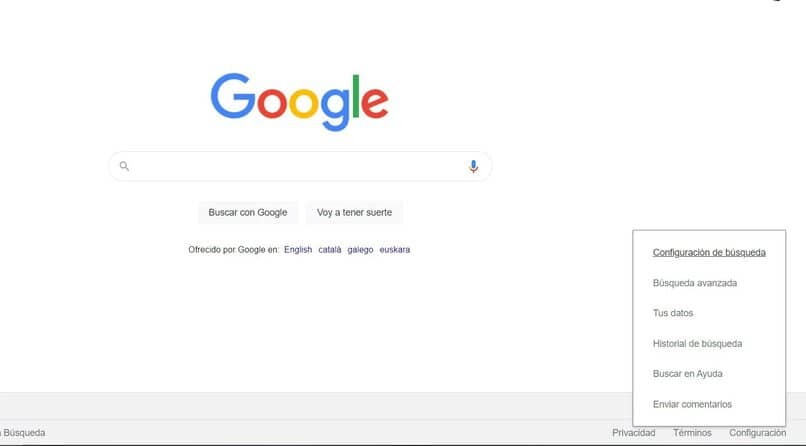 historial de búsqueda de google