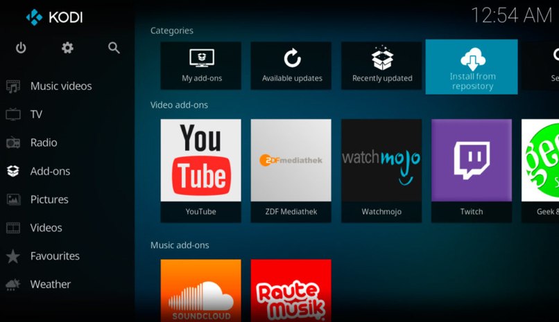 configurar kodi android