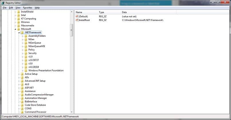configurar net framework en windows