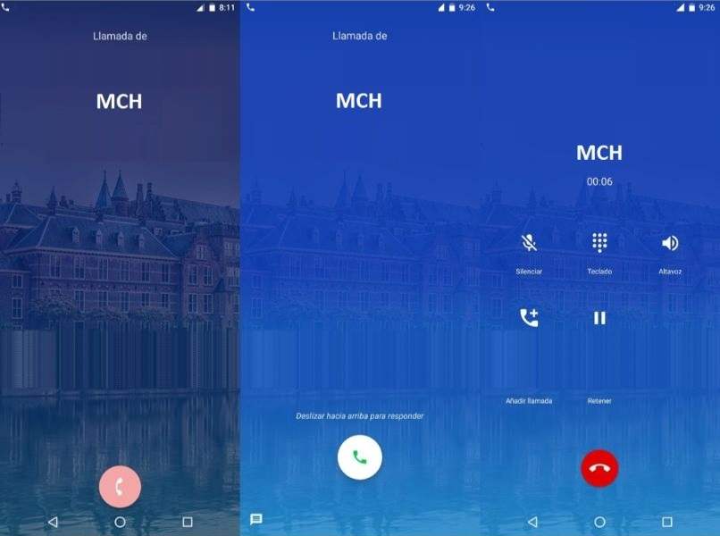 pantallas andoid llamadas entrantes mch android