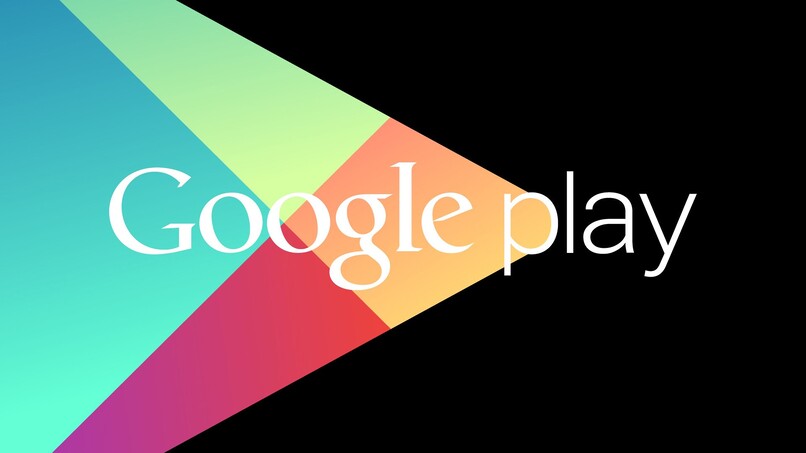 logo de google play store en fondo negro