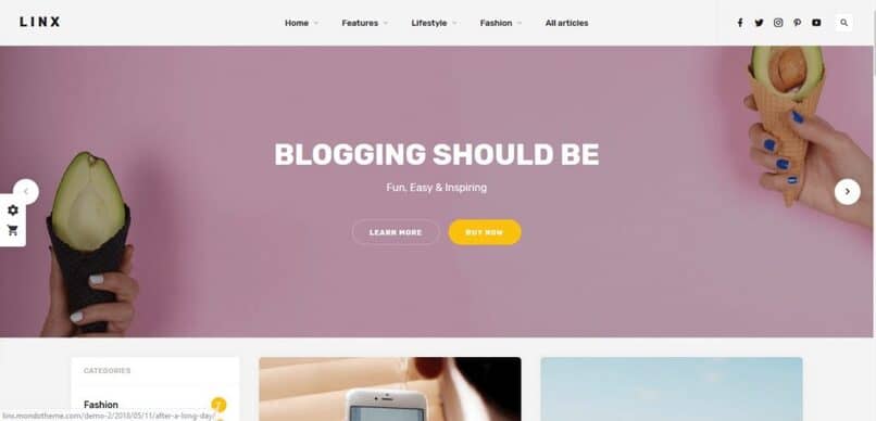 configuracion del blog