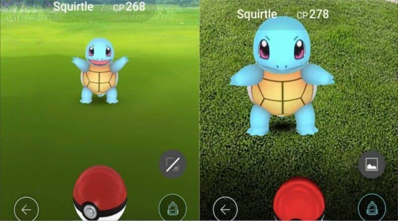 usuario intentando atrapar un squirtle