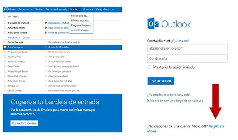 crear cuenta outlook rapido