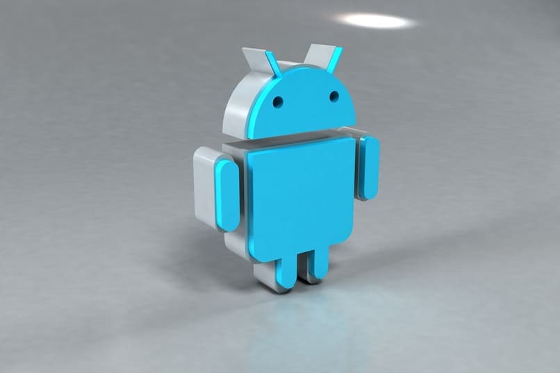 icono de android color azul