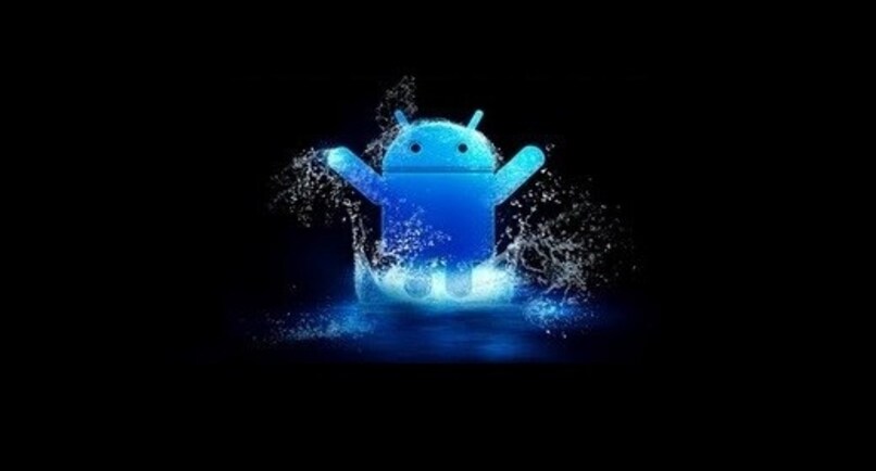 robot de android color azul