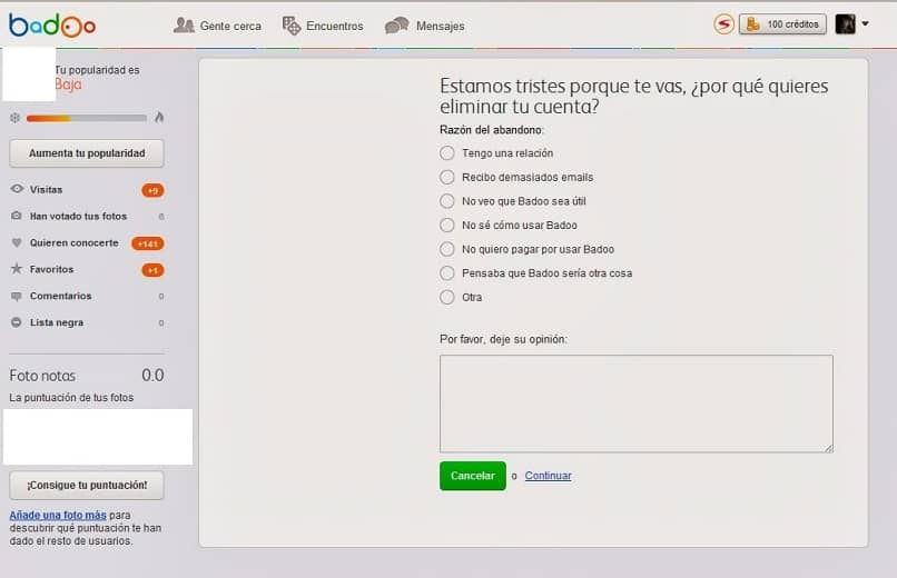 elimina cuenta recuperar