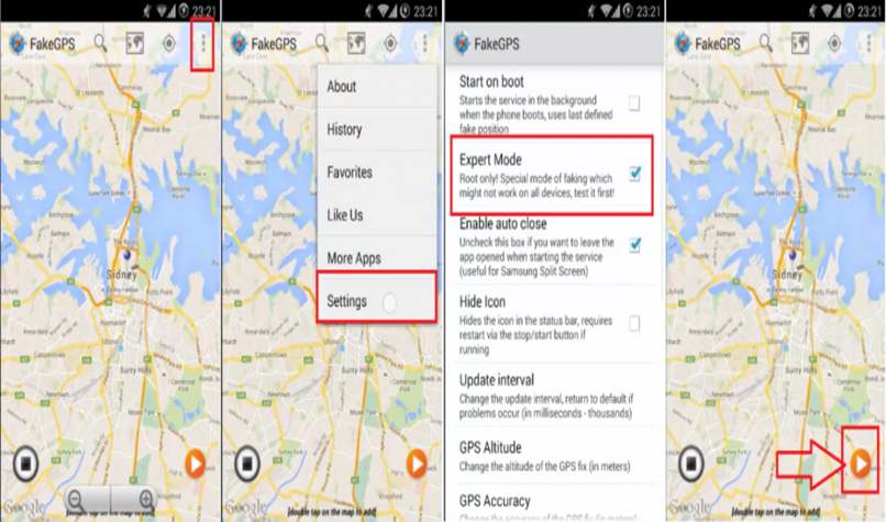 buscar ubicación falsa fly gps