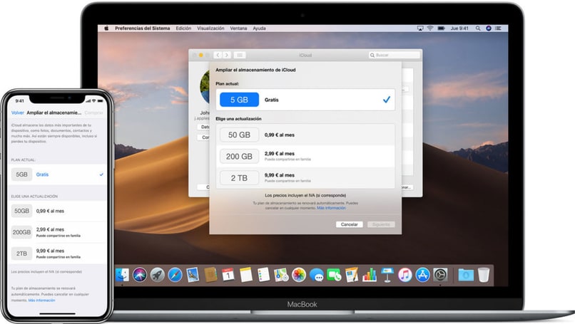 planes de almacenamiento icloud