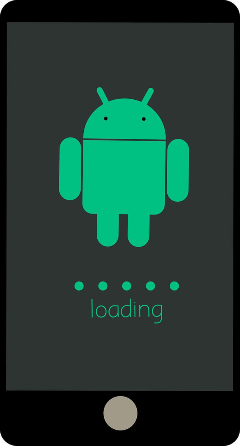 logo de android cargando en movil