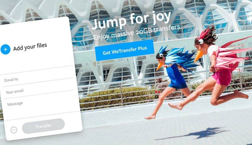 archivos pesados enviar wetransfer