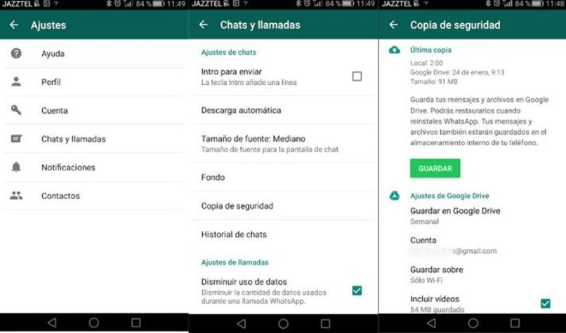 opciones whatsapp recupera informacion