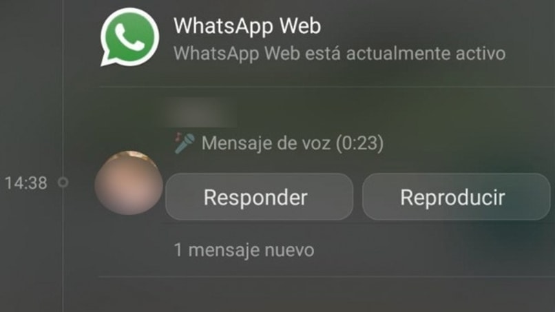audio de whatsapp en notificaciones