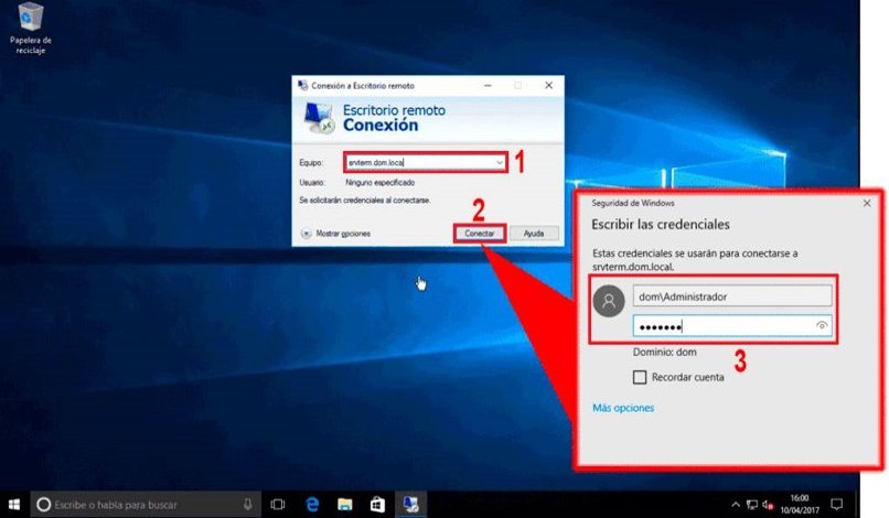 escritorio remoto windows