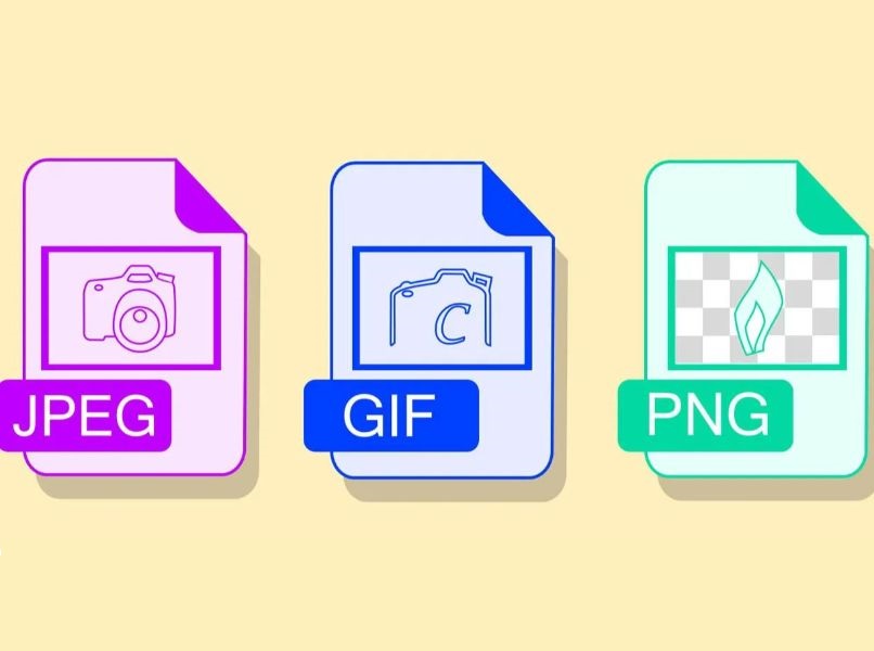 logos coloridos de jpeg fucsia gif azul oscuro png verde agua fondo marfil