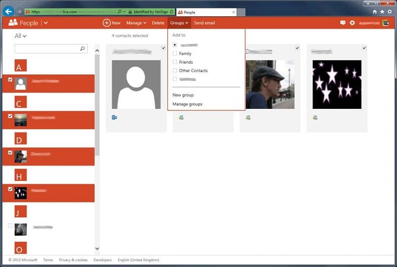 configurar y editar grupo en outlook