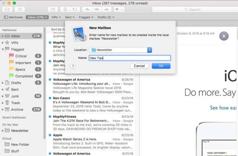 conoce en tu mac la direcciones de mail