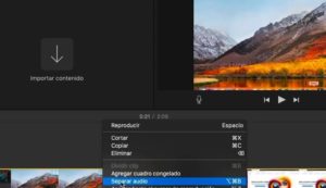 Eliminar audio de video en mc con iMovie
