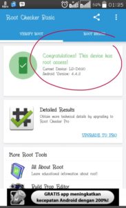 interfaz grafica de la app kingroot
