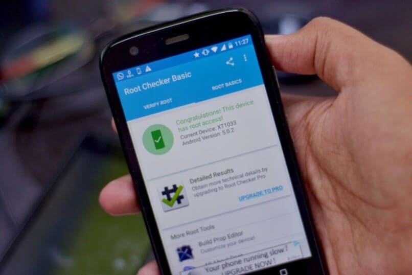 aplicacion para verificar root ejecutandose en motorola