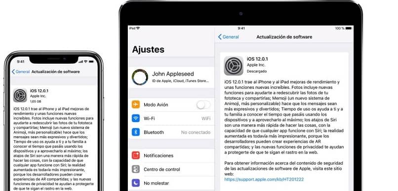 la versión actual ios