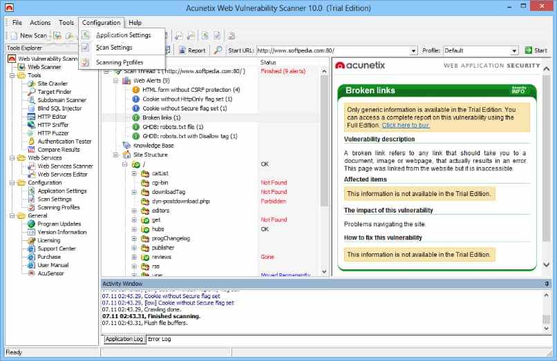 scanner acunetix web