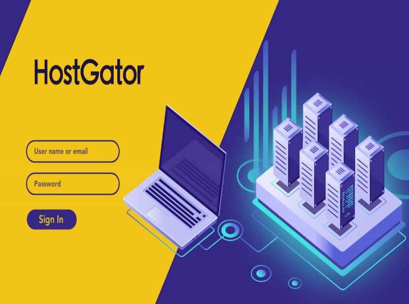iconos amarillo y morado de hostgator 