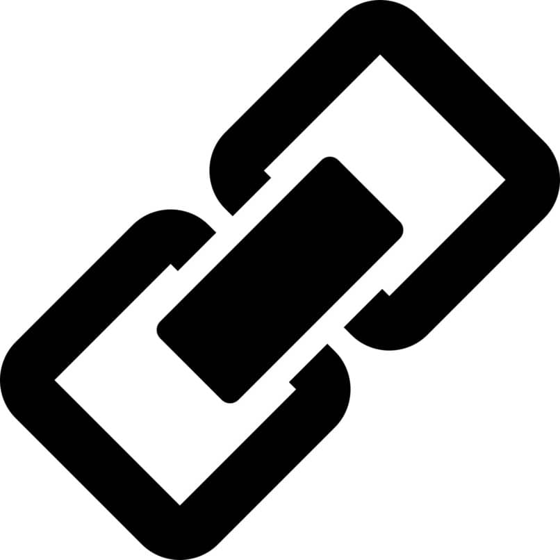 icono caracteristico de las url sobre un fondo color blanco