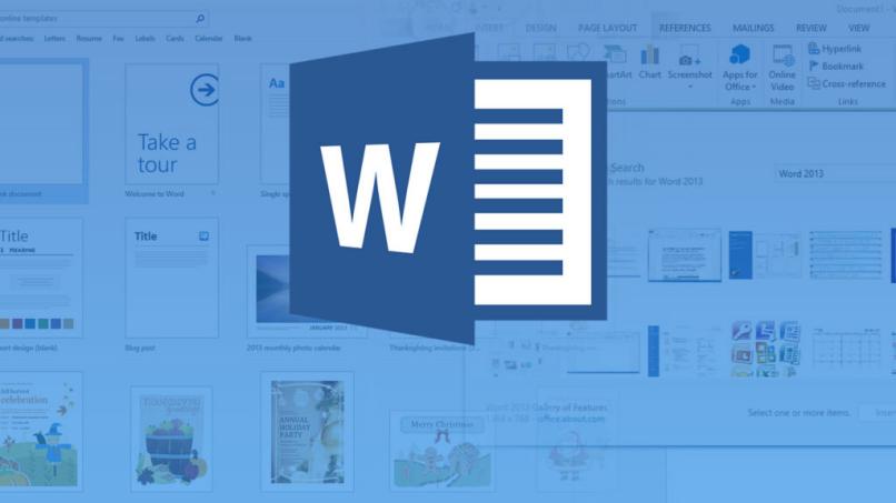 microsoft word logo azul