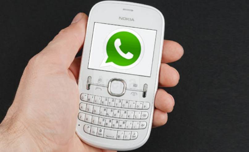 celular nokia blanco pantalla logo whatsapp