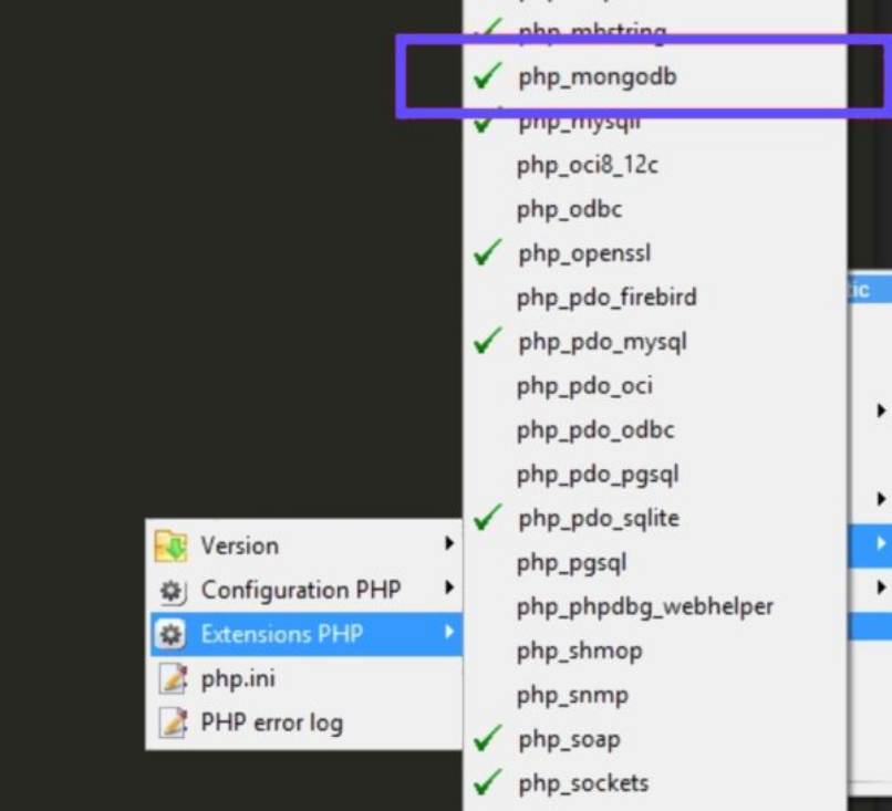 php mongodb extension