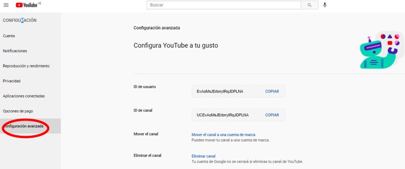 borra cuenta youtube