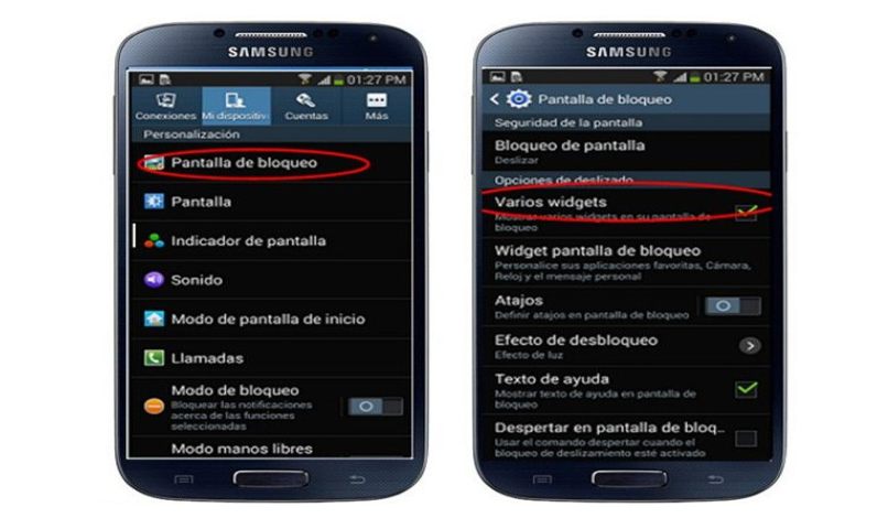 configurar widget movil