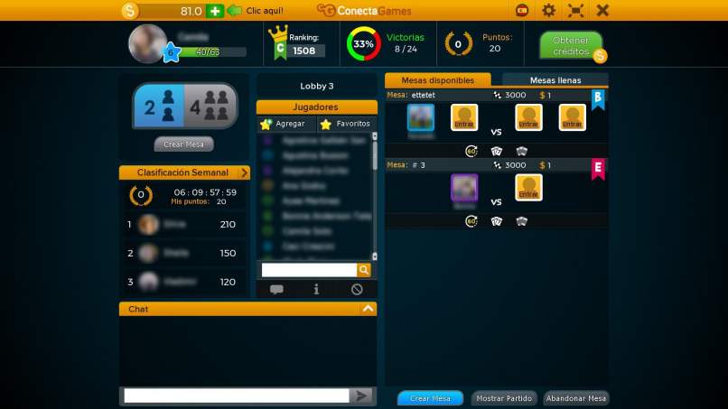 lista jugadores ranking